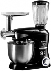 Robot Multifunctional All In One 6 Trepte Viteza Putere 1000 W 5.7 Litri 3 Cutite Din Inox Tehnologie Pulse Modern Culoare Negru 