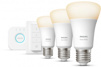 Set De 3 Becuri Smart Led E27 Consola Inclusa Cu Lumina Alba Calda 2700k 220v-240v 25.000 Ore 806 Lm 9w Bluetooth Si Zigbee Alb