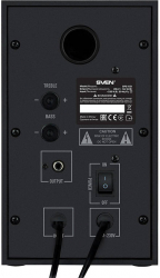 Speaker SVEN SPS-621 28W Bluetooth Black Wooden Enclosure 