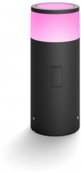 Stalp Modern Philips Cu Ambianta Alba Si Color Material Aluminiu Protectie Ip65 25000 Ore 600 Lm Alimentare 24 V Led Incorporat Negru 