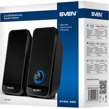 SVEN 320 USB Speakers - Powerful Compact Black 