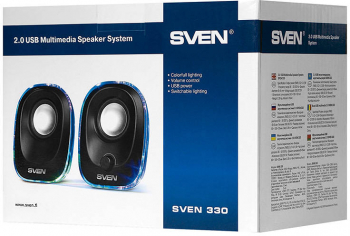 SVEN 330 USB Speakers High Quality Sound & RGB Backlight 