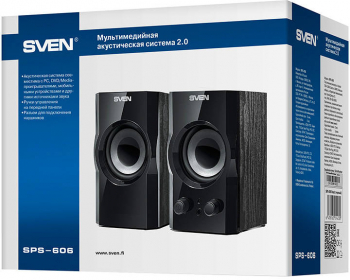 SVEN SPS-606 6W Speakers Black Rich Sound 