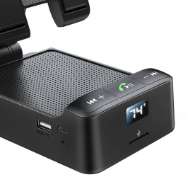 Wireless Speaker with Phone Holder Joyroom JR-MH01 Black - High quality sound Bluetooth 5.1 long working time. 