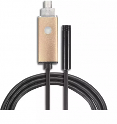 2 in 1 Endoscop 7mm Camera OTG USB pentru Android Lungime 1 Metru Culoare Aur 