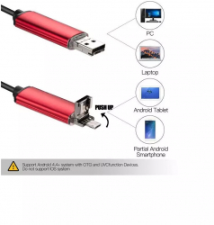 2 in 1 Endoscop 7mm Camera OTG USB pentru Android Lungime 5 metri Culoare Rosu 
