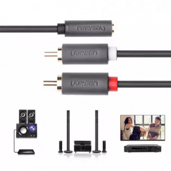3.5mm Audio Jack Female to 2RCA male cable Lungime 1 Metru 