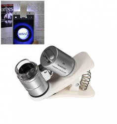 8MM 60x Zoom microscop lupa cu UV LED Culoare Alb 