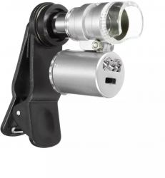 8MM 60x Zoom microscop lupa cu UV LED Culoare Negru 