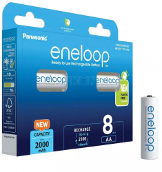 Acumulatori Panasonic Eneloop 2100 cicluri 2000mAh R6 AA Blister 8 BK-3MCDE/8BE 