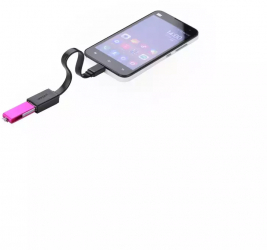 Adaptor cablu plat micro-USB tata USB 2.0 mama OTG Culoare Negru