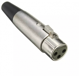 Adaptor mufa XLR cu 3 pini de 6 mm pentru difuzor microfon cablu 18 AWG argintiu 