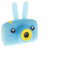 Aparat foto - video pentru copii model iepuras albastru cu USB ecran 2.0 inch HD 