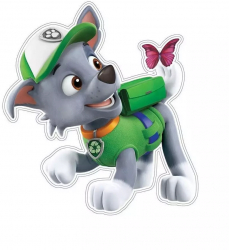 Autocolant sticker decorativ de perete 3D din desene animate Patrula catelusilor - Rocky 