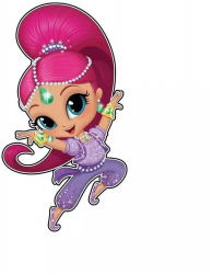 Autocolant sticker decorativ de perete 3D din desene animate Shimmer and Shine Tip Shine 