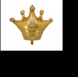 Balon folie model Crown coroana 66 x 53 cm auriu