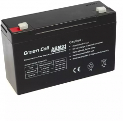 Baterie Green Cell 6V 12Ah 4.6mm 12000mAh VRLA AGM 