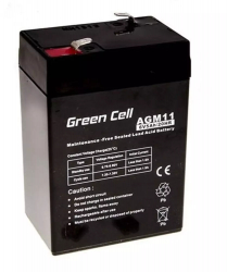 Baterie Green Cell 6V 5Ah 4.6mm 5000mAh VRLA AGM