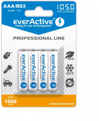 Baterie reincarcabila everActive Ni-MH R03 AAA 950mAh Professional Line Continutul pachetului 1x Blister 