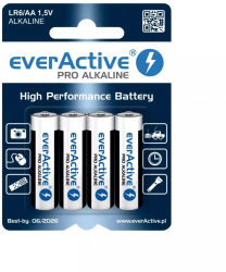 Baterii alcaline LR6 AA everActive Pro Continutul pachetului 1x Blister 