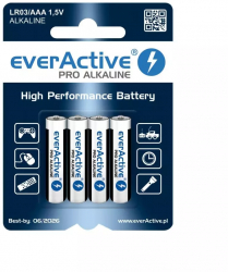 Baterii LR03 AAA everActive Pro 4 buc in blister 