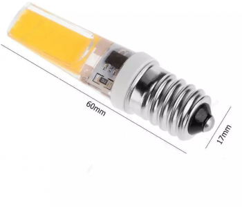 Bec LED E14 6W 220V COB 50-60Hz 62x16mm - Reglabil Culoare Alb cald 