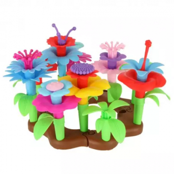 Blocuri de constructie creative gradina de flori 48 elemente 