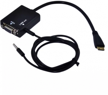 Cablu convertizor Mini HDMI la VGA + Audio 