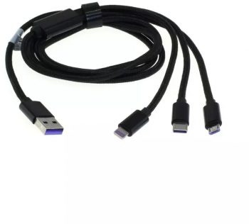 Cablu de date 3in1 USB la Lightning Type-C Micro-USB 