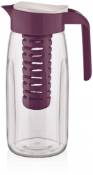 Carafa din sticla cu infuzor si capac mov 1.45L AMBITION Fiesta 