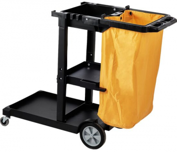Carucior cu 3 rafturi si sac 120 x 51 x 98 cm 4 roti max 100 kg