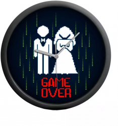 Ceas de perete cu miri model GAME OVER 