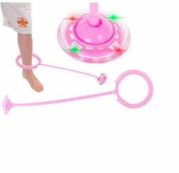 Coarda moderna cu iluminare LED pentru copii roz 