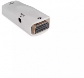 Convertor Adaptor HDMI Mama la VGA Mama + audio Culoare Alb 