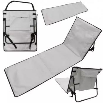 Covoras de plaja reclinabil cu spatar pliabil 150 X 47 X 48cm gri 