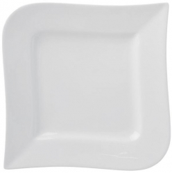 Farfurie desert 17x17cm portelan alb AMBITION Fala 
