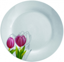 Farfurie plata 23cm portelan DOMOTTI Tulipan 