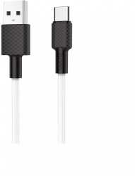 HOCO Cablu de date USB la USB Tip-C X29 Carbon Lungime 1 Metru Culoare Alb