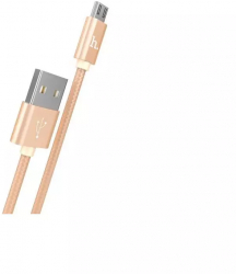 HOCO Knitted X2 cablu de date USB la Micro-USB Lungime 1 Metru Culoare Aur 