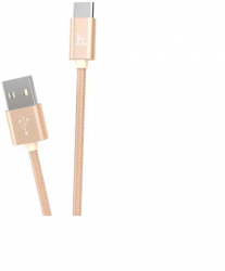 HOCO Knitted X2 cablu de date USB la Type-C Lungime 1 Metru Culoare Aur 