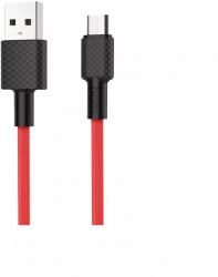 HOCO X29 Carbon cablu de date USB la Micro-USB Lungime 1 Metru Culoare Rosu 