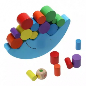 Joc de echilibrare Montessori luna din lemn 