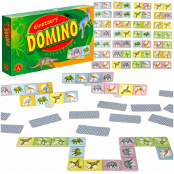 Joc de societate Domino cu dinozauri Alexander Multicolor 