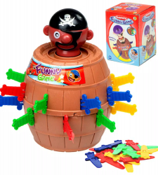 Joc de Societate interactiv pentru copii Piratul din Butoi cu 16 sageti incluse 2-4 jucatori 
