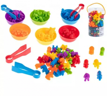 Joc educativ cu animale salbatice 36 de piese Montessori 