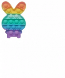 Joc POP IT cap iepure din silicon multicolor 12 cm 