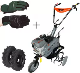 Motosapa T704 cu Roti de Transport EvoTools PLUS + manusi Beldeny 