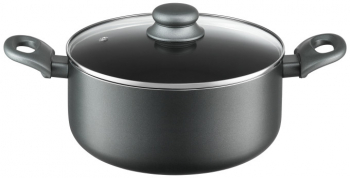 Oala cu capac AMBITION Graphite 24cm 4.7L invelis Ilag Non-Stick Basic 