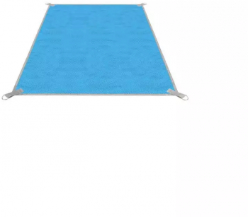 Patura plaja sau camping anti-nisip din poliester albastru 200 cm x 200 cm 
