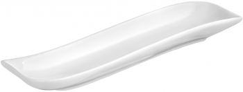 Platou ingust 23x5.5cm portelan alb AMBITION Fala 